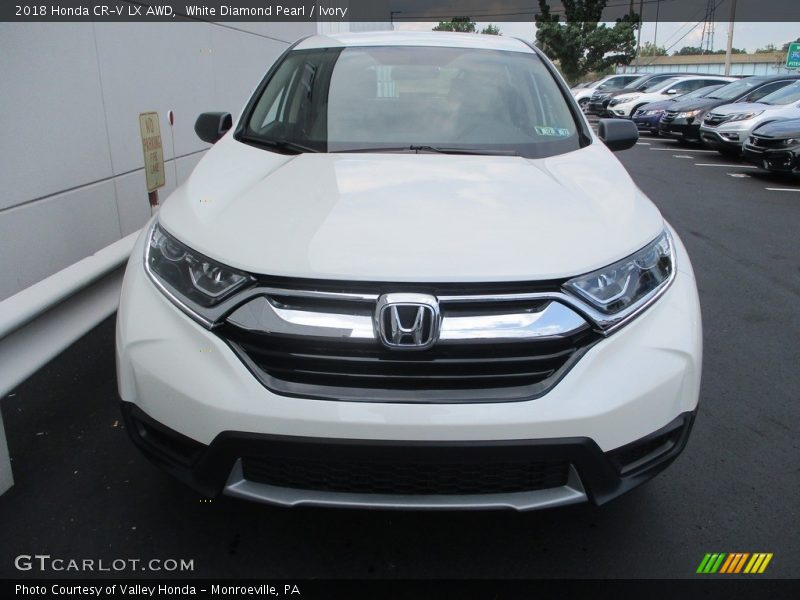 White Diamond Pearl / Ivory 2018 Honda CR-V LX AWD