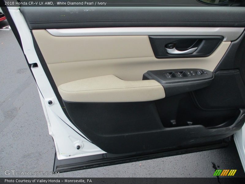 White Diamond Pearl / Ivory 2018 Honda CR-V LX AWD