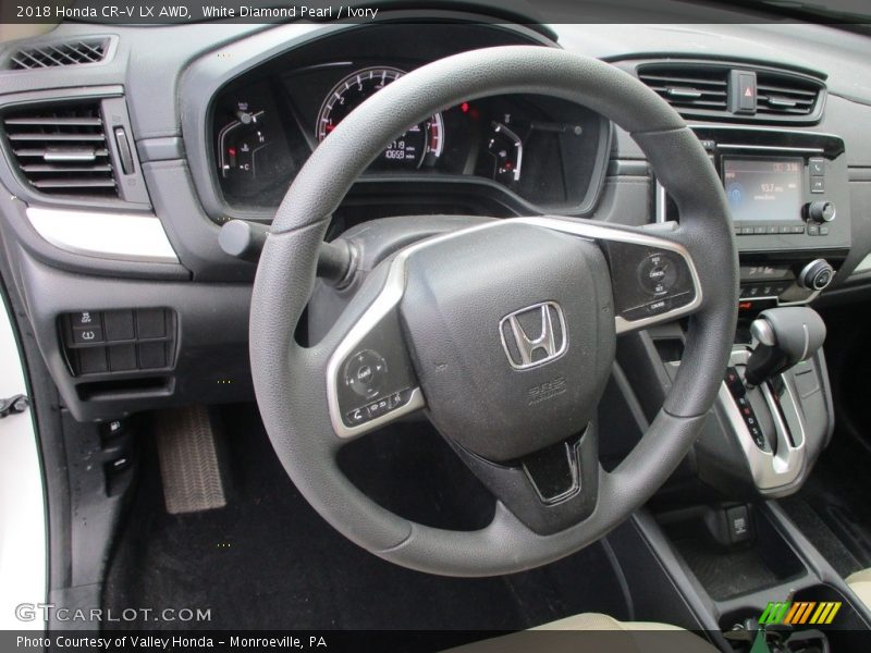 White Diamond Pearl / Ivory 2018 Honda CR-V LX AWD