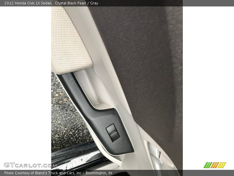 Crystal Black Pearl / Gray 2012 Honda Civic LX Sedan
