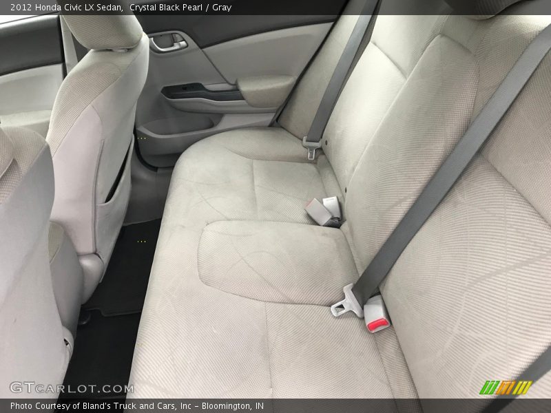 Crystal Black Pearl / Gray 2012 Honda Civic LX Sedan