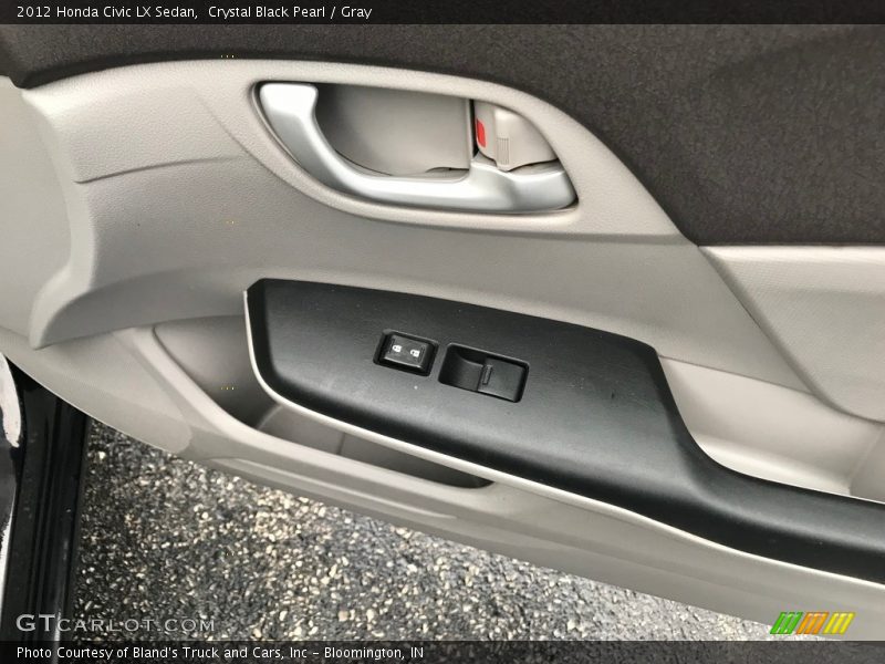 Crystal Black Pearl / Gray 2012 Honda Civic LX Sedan