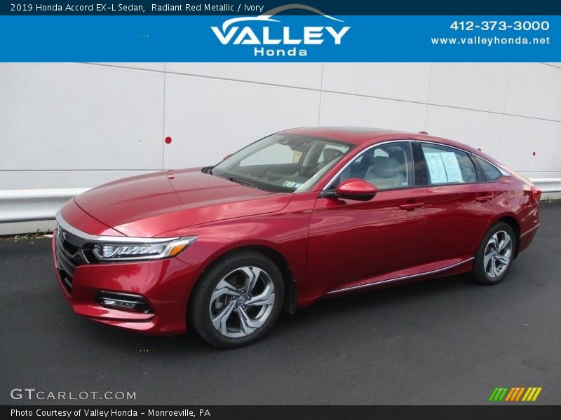 Radiant Red Metallic / Ivory 2019 Honda Accord EX-L Sedan