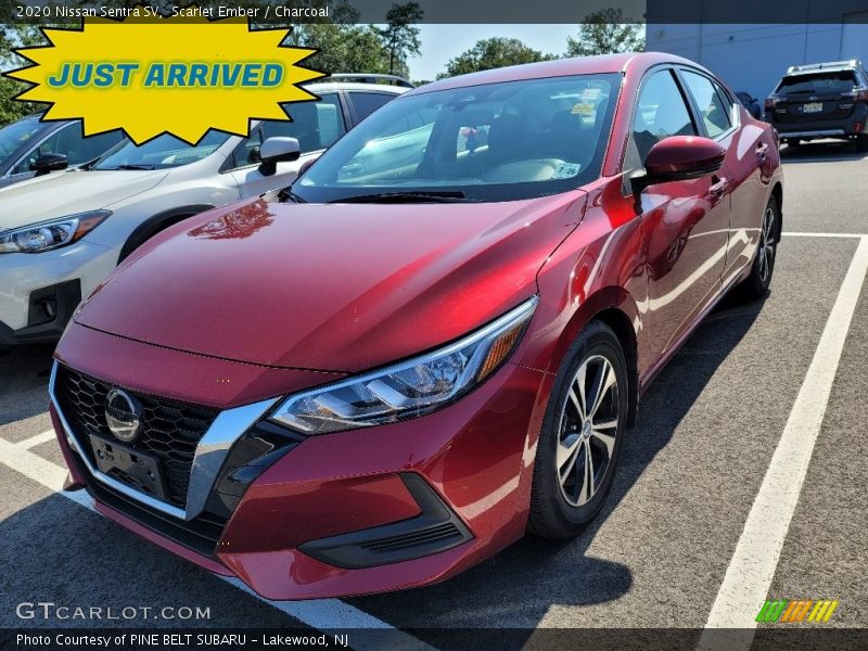 Scarlet Ember / Charcoal 2020 Nissan Sentra SV
