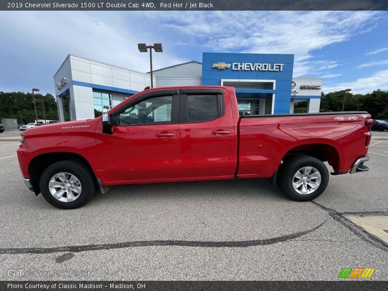 Red Hot / Jet Black 2019 Chevrolet Silverado 1500 LT Double Cab 4WD