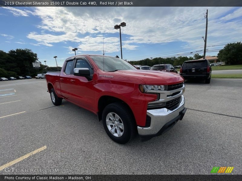 Red Hot / Jet Black 2019 Chevrolet Silverado 1500 LT Double Cab 4WD