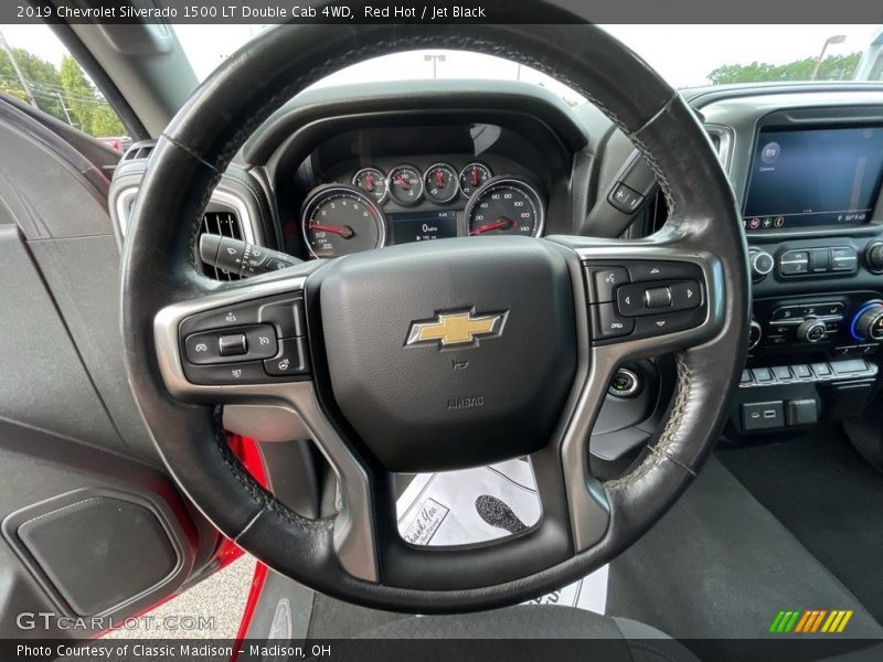 Red Hot / Jet Black 2019 Chevrolet Silverado 1500 LT Double Cab 4WD