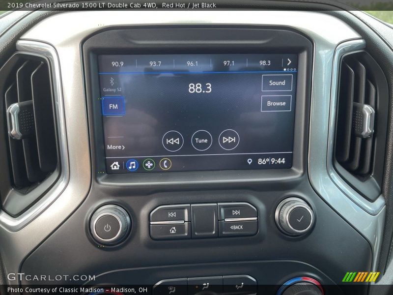 Red Hot / Jet Black 2019 Chevrolet Silverado 1500 LT Double Cab 4WD