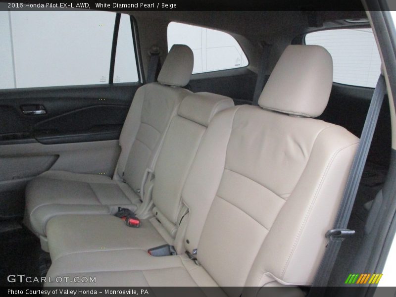White Diamond Pearl / Beige 2016 Honda Pilot EX-L AWD