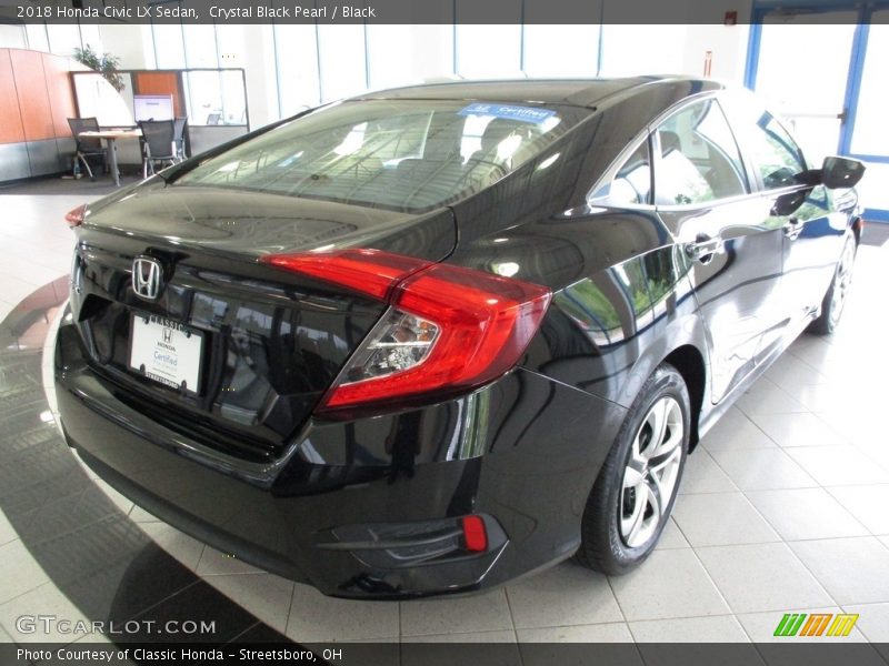 Crystal Black Pearl / Black 2018 Honda Civic LX Sedan