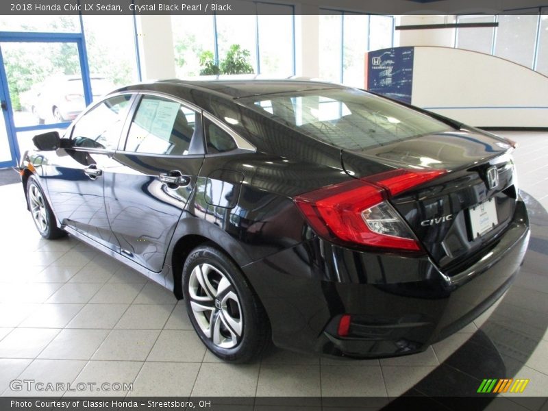 Crystal Black Pearl / Black 2018 Honda Civic LX Sedan
