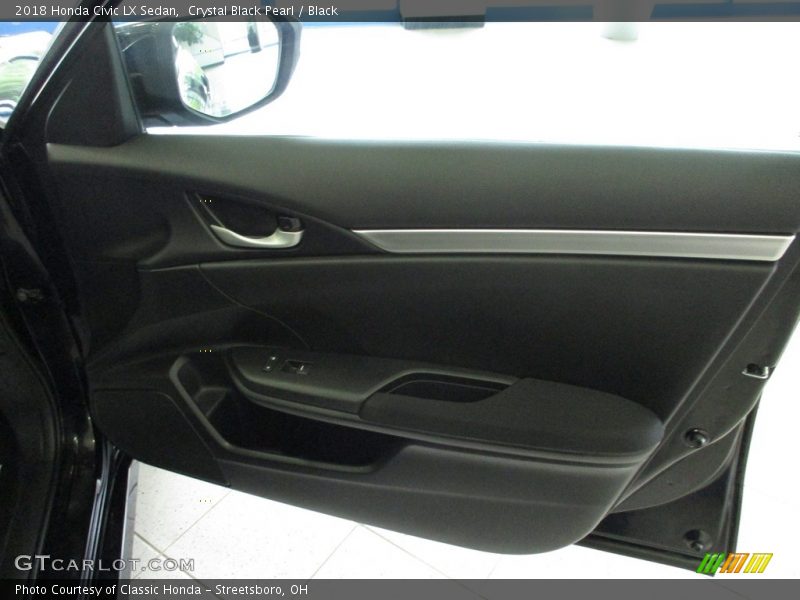 Crystal Black Pearl / Black 2018 Honda Civic LX Sedan