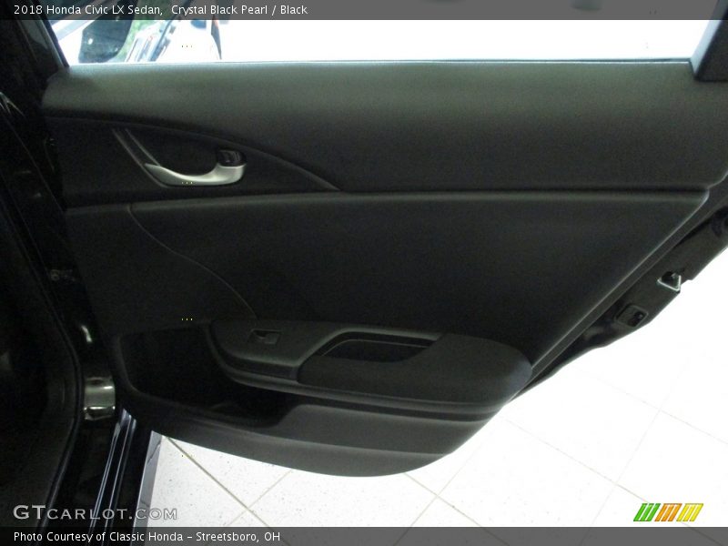 Crystal Black Pearl / Black 2018 Honda Civic LX Sedan