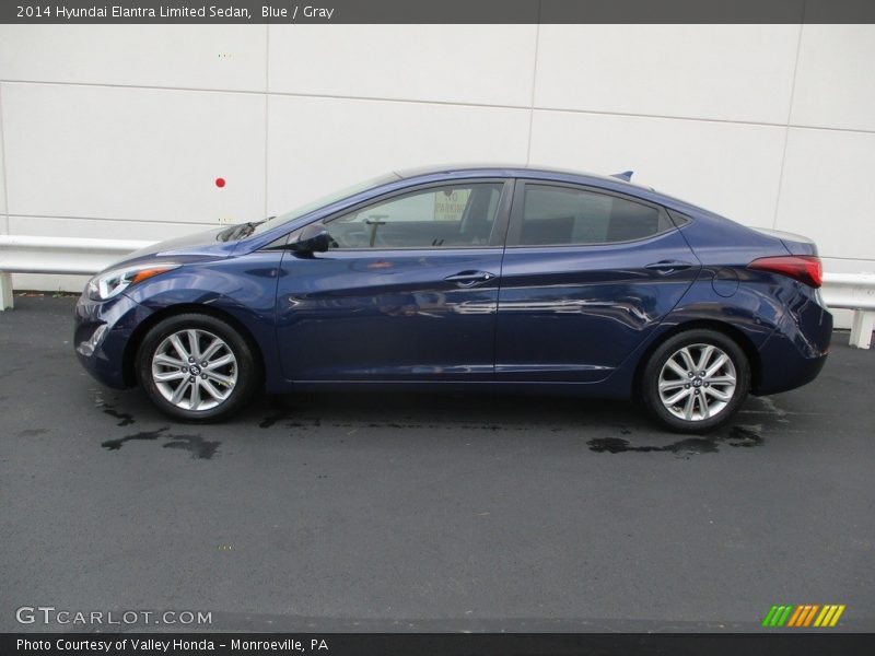 Blue / Gray 2014 Hyundai Elantra Limited Sedan