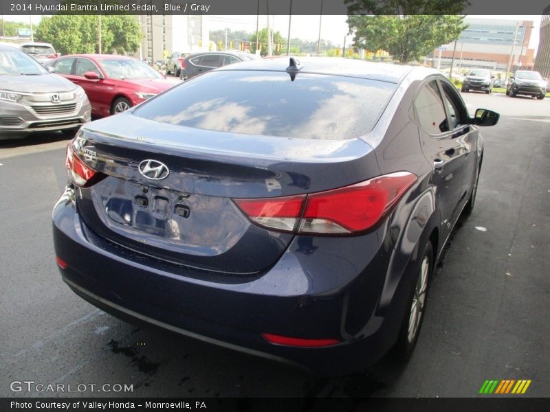 Blue / Gray 2014 Hyundai Elantra Limited Sedan