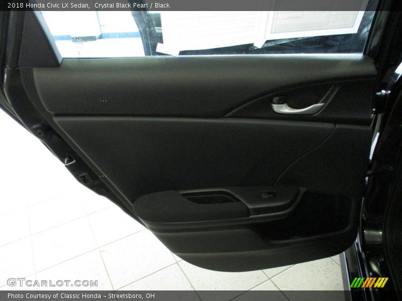 Crystal Black Pearl / Black 2018 Honda Civic LX Sedan