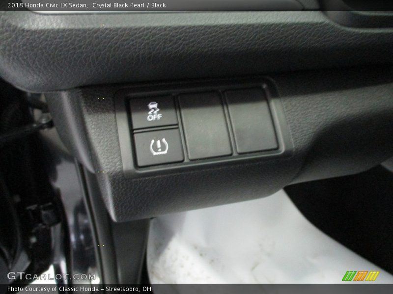 Crystal Black Pearl / Black 2018 Honda Civic LX Sedan