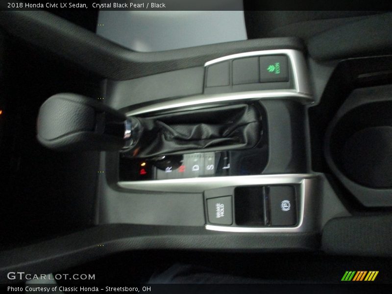 Crystal Black Pearl / Black 2018 Honda Civic LX Sedan