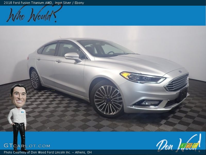 Ingot Silver / Ebony 2018 Ford Fusion Titanium AWD