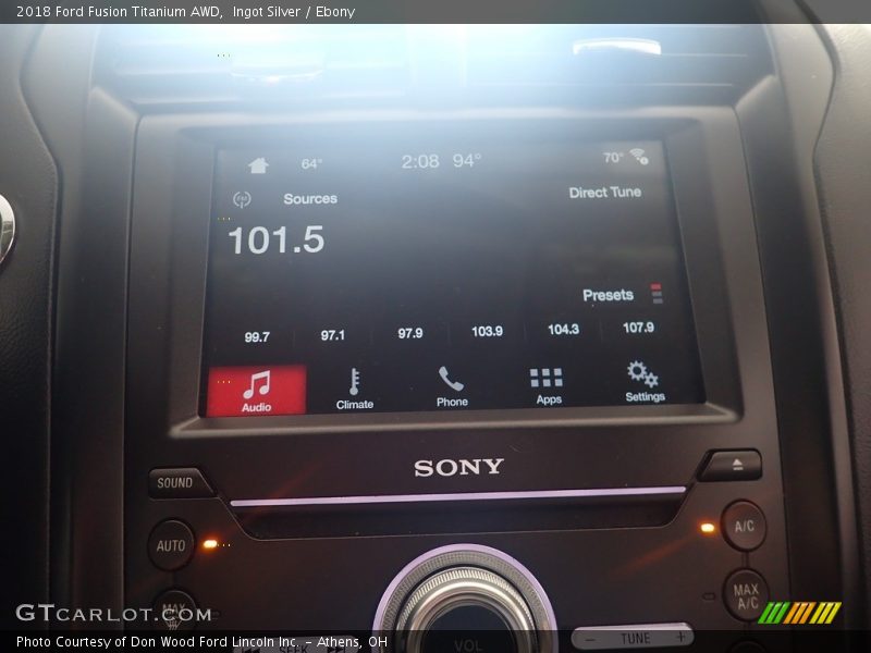 Ingot Silver / Ebony 2018 Ford Fusion Titanium AWD
