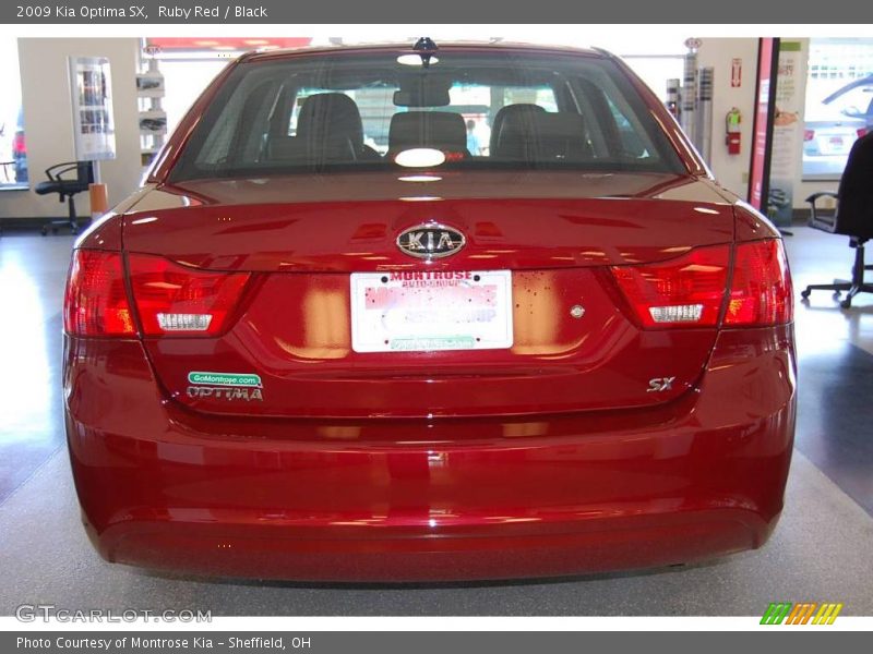 Ruby Red / Black 2009 Kia Optima SX