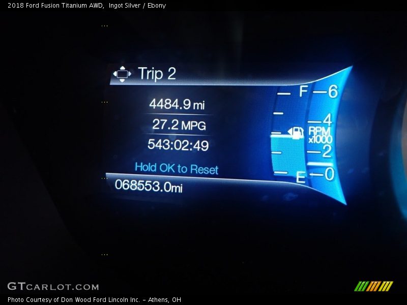 Ingot Silver / Ebony 2018 Ford Fusion Titanium AWD
