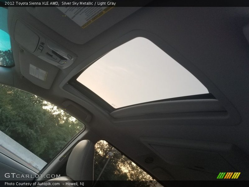 Silver Sky Metallic / Light Gray 2012 Toyota Sienna XLE AWD