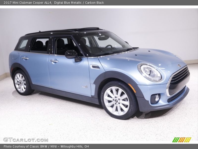 Digital Blue Metallic / Carbon Black 2017 Mini Clubman Cooper ALL4