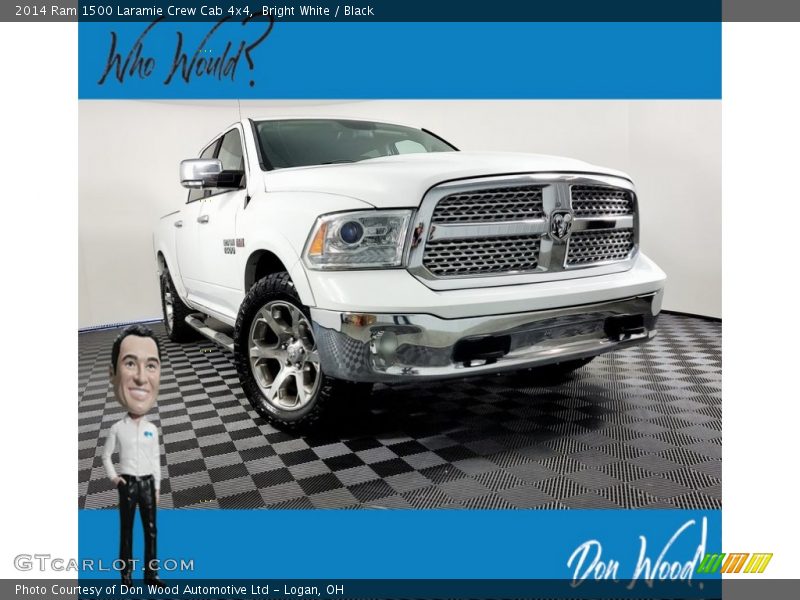 Bright White / Black 2014 Ram 1500 Laramie Crew Cab 4x4