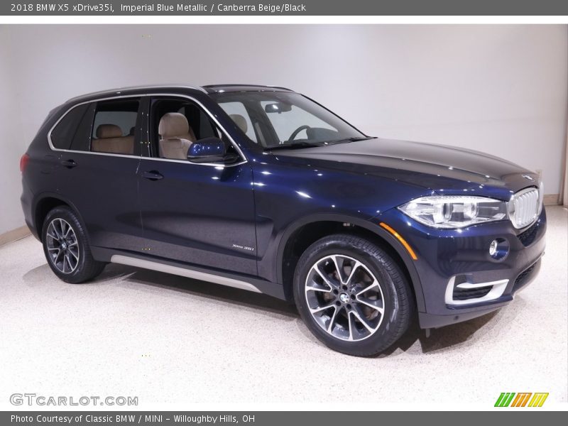 Imperial Blue Metallic / Canberra Beige/Black 2018 BMW X5 xDrive35i