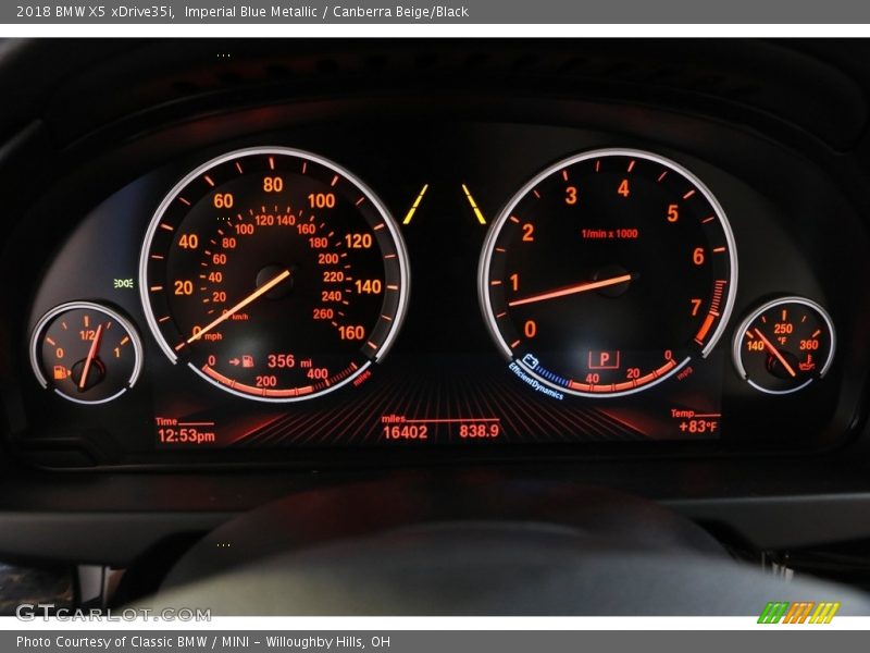 Imperial Blue Metallic / Canberra Beige/Black 2018 BMW X5 xDrive35i