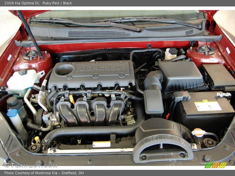 Ruby Red / Black 2009 Kia Optima SX