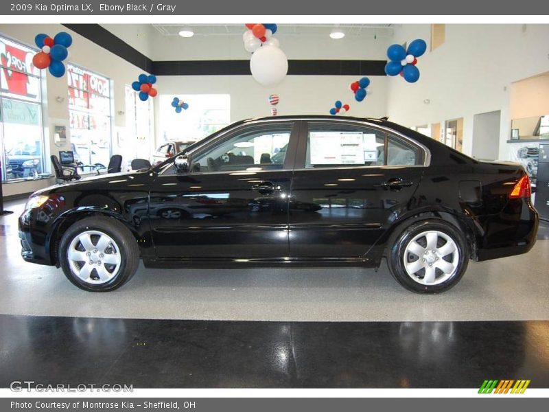 Ebony Black / Gray 2009 Kia Optima LX