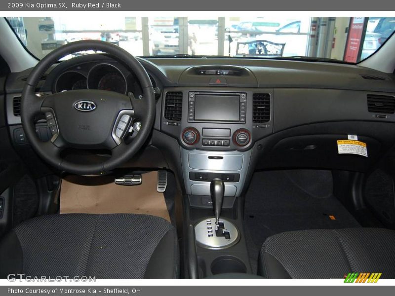 Ruby Red / Black 2009 Kia Optima SX