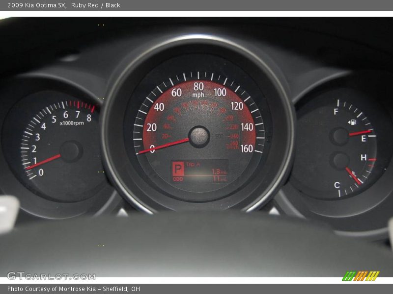 Ruby Red / Black 2009 Kia Optima SX