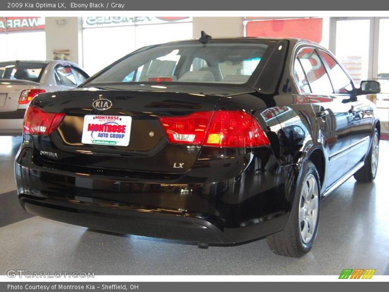 Ebony Black / Gray 2009 Kia Optima LX