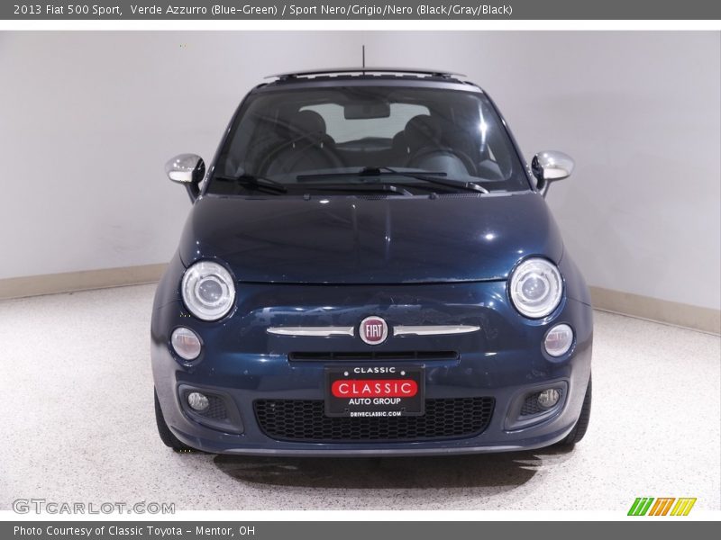 Verde Azzurro (Blue-Green) / Sport Nero/Grigio/Nero (Black/Gray/Black) 2013 Fiat 500 Sport