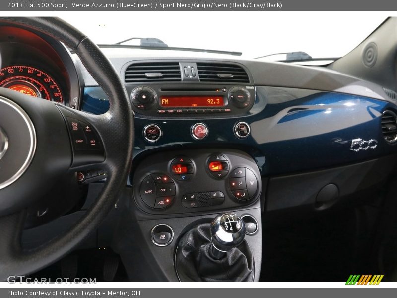 Verde Azzurro (Blue-Green) / Sport Nero/Grigio/Nero (Black/Gray/Black) 2013 Fiat 500 Sport