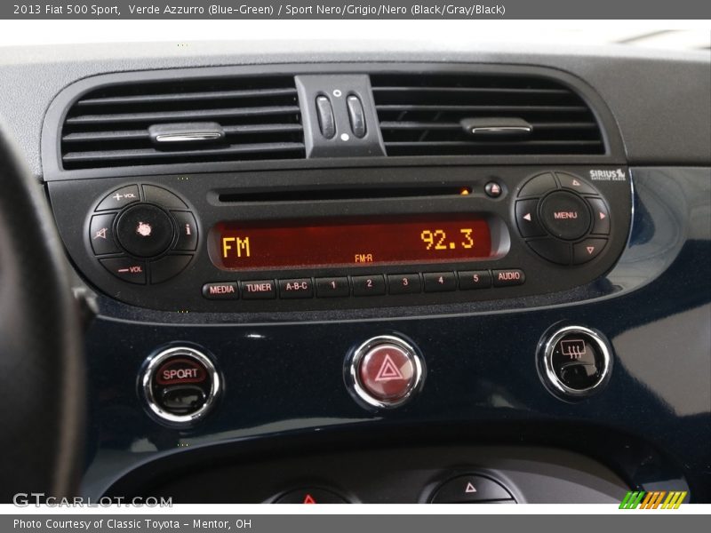 Verde Azzurro (Blue-Green) / Sport Nero/Grigio/Nero (Black/Gray/Black) 2013 Fiat 500 Sport