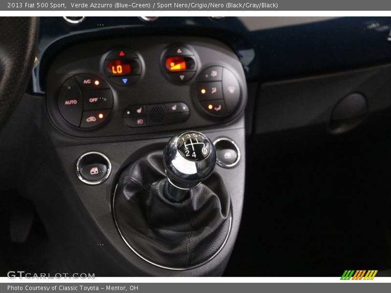 Verde Azzurro (Blue-Green) / Sport Nero/Grigio/Nero (Black/Gray/Black) 2013 Fiat 500 Sport