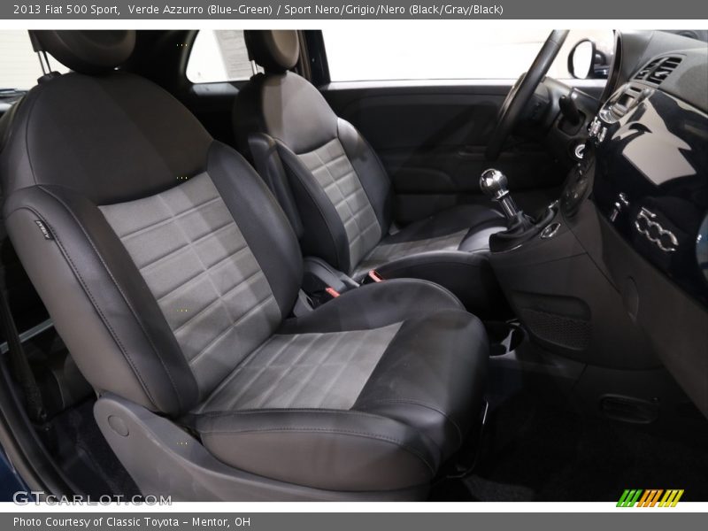 Verde Azzurro (Blue-Green) / Sport Nero/Grigio/Nero (Black/Gray/Black) 2013 Fiat 500 Sport