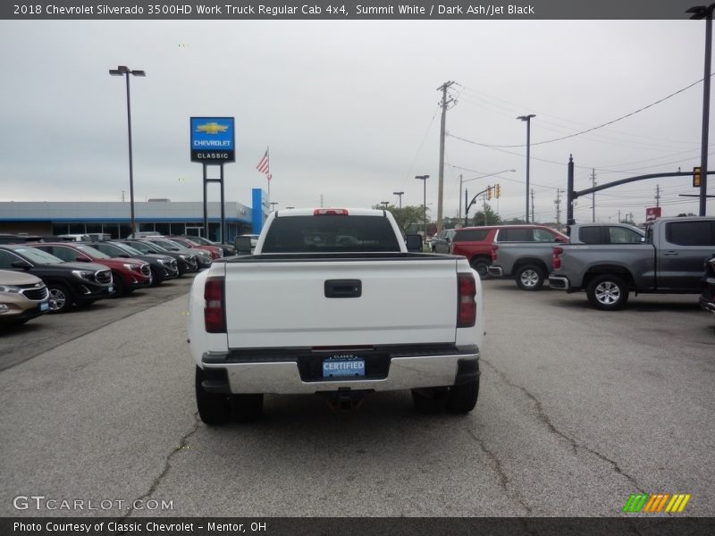 Summit White / Dark Ash/Jet Black 2018 Chevrolet Silverado 3500HD Work Truck Regular Cab 4x4