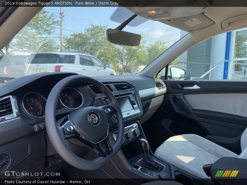 Pure White / Storm Gray 2019 Volkswagen Tiguan S 4MOTION