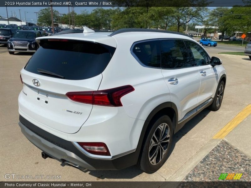Quartz White / Black 2019 Hyundai Santa Fe Limited AWD