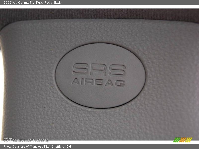 Ruby Red / Black 2009 Kia Optima SX