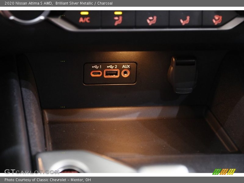 Brilliant Silver Metallic / Charcoal 2020 Nissan Altima S AWD
