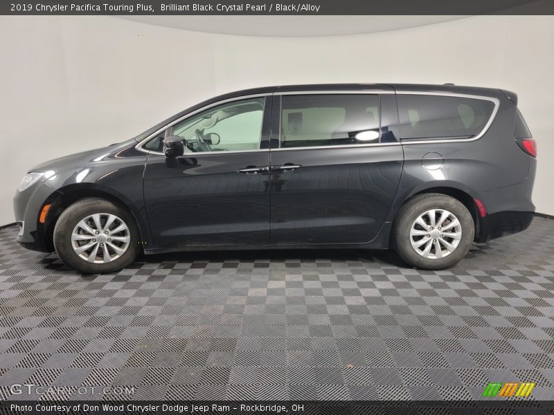 Brilliant Black Crystal Pearl / Black/Alloy 2019 Chrysler Pacifica Touring Plus
