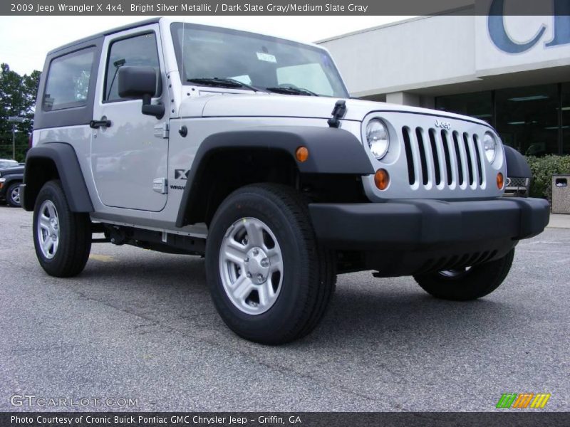 Bright Silver Metallic / Dark Slate Gray/Medium Slate Gray 2009 Jeep Wrangler X 4x4