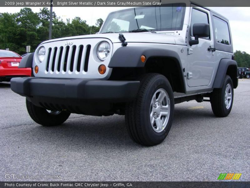 Bright Silver Metallic / Dark Slate Gray/Medium Slate Gray 2009 Jeep Wrangler X 4x4