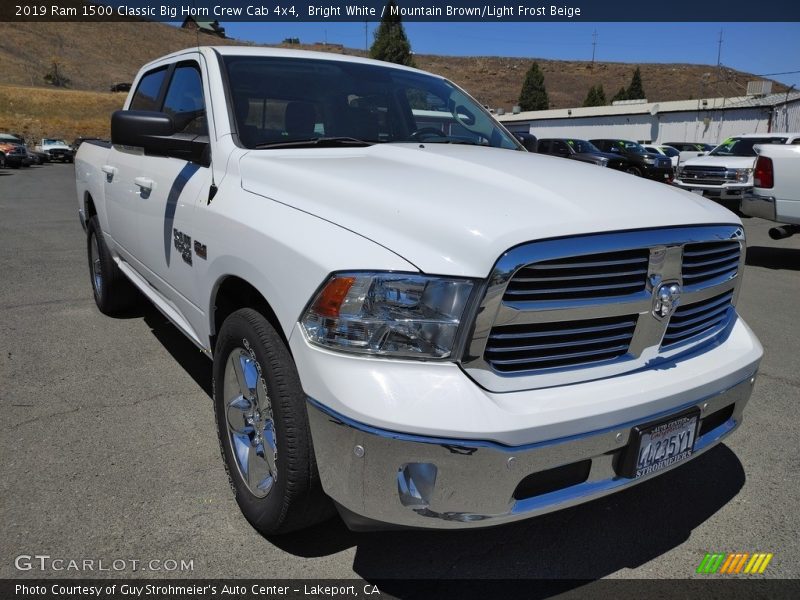 Bright White / Mountain Brown/Light Frost Beige 2019 Ram 1500 Classic Big Horn Crew Cab 4x4